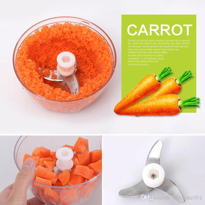 Best Quality Manual Spin Cutter For Kitchen Hand Pulled Chopper Grinder Slicer For Vegetables Fruits Onions Garlic And Salad