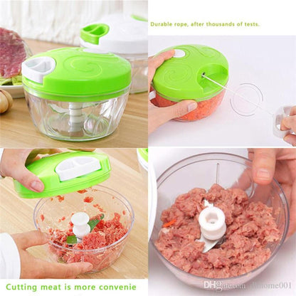 Best Quality Manual Spin Cutter For Kitchen Hand Pulled Chopper Grinder Slicer For Vegetables Fruits Onions Garlic And Salad