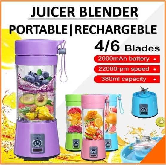 Portable USB Rechargeable Blender Bottle